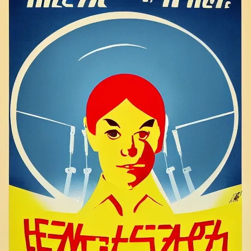 Prompt: soviet style propaganda poster of people hating technology