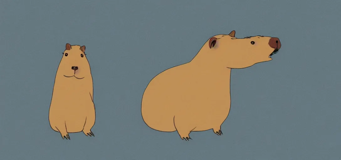 Image similar to Capybara in Studio Ghibli Style