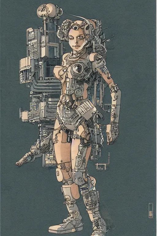 Image similar to a space - girl, 1 / 6 katsuya terada, cyberpunk
