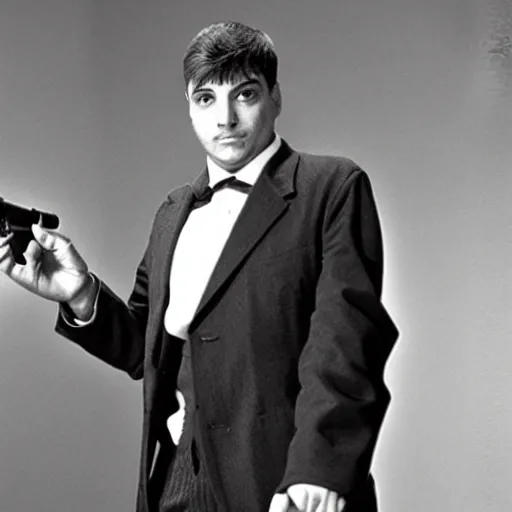 Prompt: cesare borgia holding a beretta 9 mm pistol