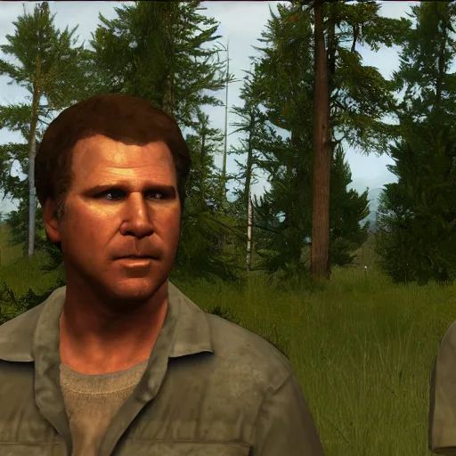 Image similar to will ferrell, in dayz, screenshot