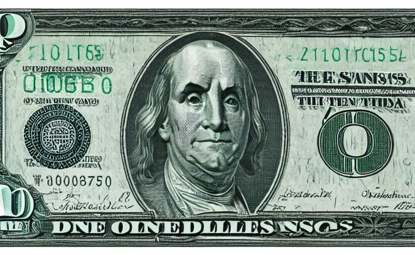 Image similar to rectangular photograph of one hundred dollar u. s. currency note featuring franklin