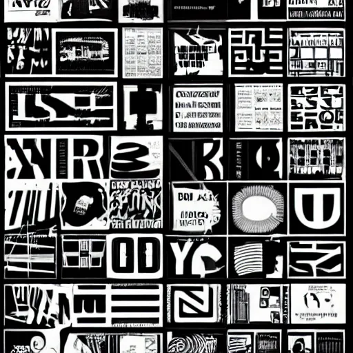 Image similar to black on white graphic design in style of eric hu, y 2 k, brutalism, acid, techno