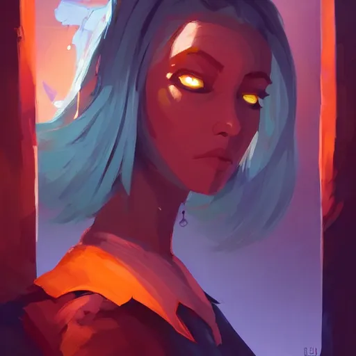 Image similar to face icon stylized minimalist magic : the gathering, loftis, cory behance hd by jesper ejsing, by rhads, makoto shinkai and lois van baarle, ilya kuvshinov, rossdraws global illumination