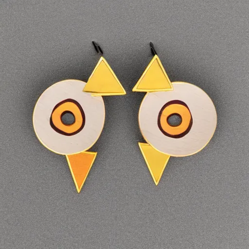 Image similar to segmented 2d earrings, magical symbols