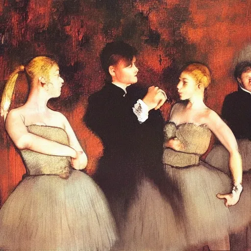 Image similar to westlife on stage art by degas