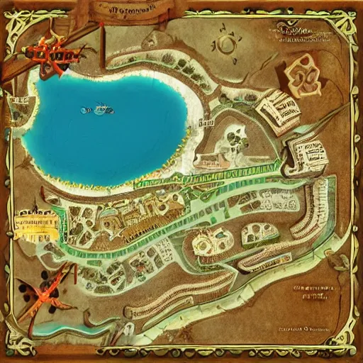 Image similar to detailed treasure island map