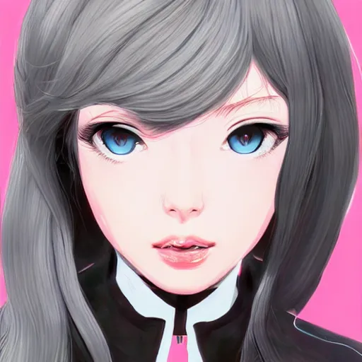 Image similar to Ann Takamaki from Persona 5, elegant, 2d, ultra highly detailed, digital painting, smooth, sharp focus, artstation, portrait art by Ilya Kuvshinov