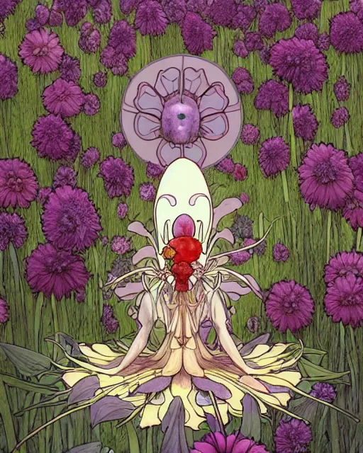 Image similar to the platonic ideal of flowers, sprouting, insects and praying of cletus kasady carnage davinci mandala ponyo alice in wonderland dinotopia watership down, hollow knight, d & d, fantasy, ego death, mdma, dmt, psilocybin, concept art by greg rutkowski and simon stalenhag and alphonse mucha and john bauer