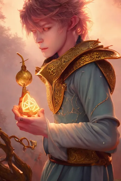 Image similar to legendary fairy prince wizard cast a spell, highly detailed, d & d, fantasy, highly detailed, digital painting, trending on artstation, concept art, sharp focus, illustration, global illumination, ray tracing, realistic shaded, art by artgerm and greg rutkowski and fuji choko and viktoria gavrilenko and hoang lap