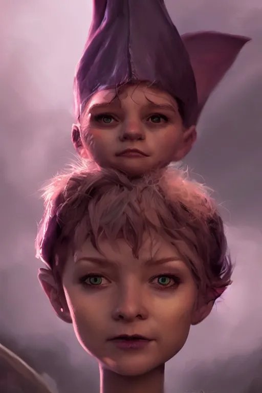 Image similar to portrait, Evil little gnome fairy , one face, dramatic lighting, cinematic, establishing shot, extremly high detail, photo realistic, cinematic lighting, post processed, concept art, artstation, matte painting, style by eddie mendoza, raphael lacoste, alex ross