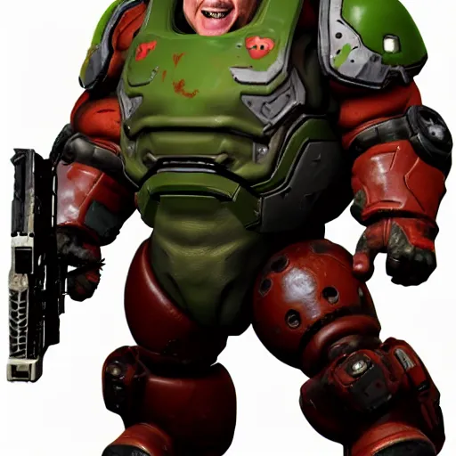 Image similar to Danny DeVito Doom Slayer