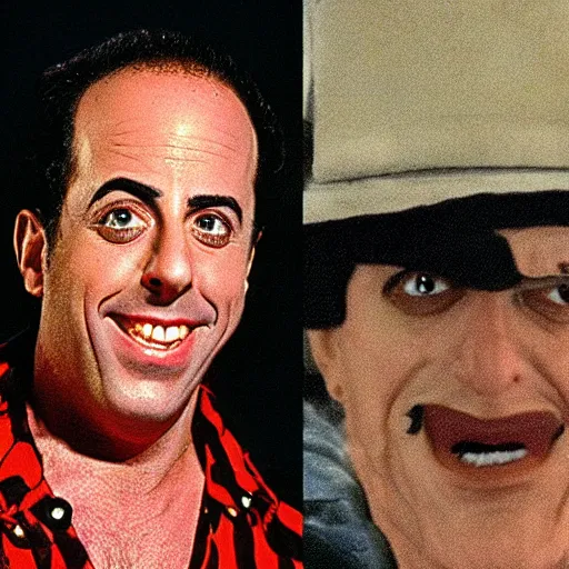 Image similar to jerry seinfeld as freddy krueger in a nightmare on elm street