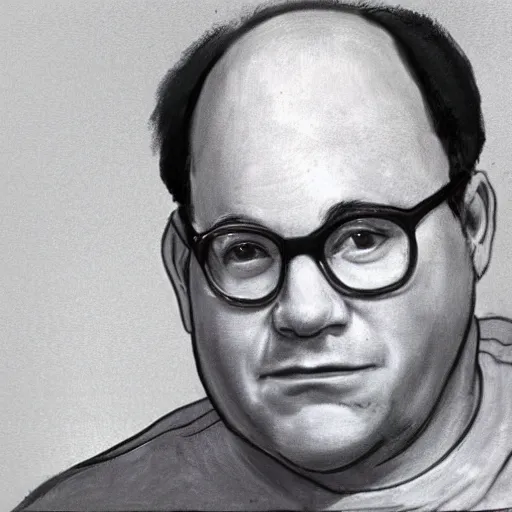 Image similar to George Costanza, portrait, by Bill Watterson