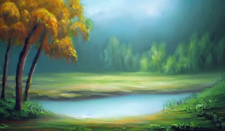 Image similar to nature oil painting, desktop wallpaper, trending on deviantart, artstation