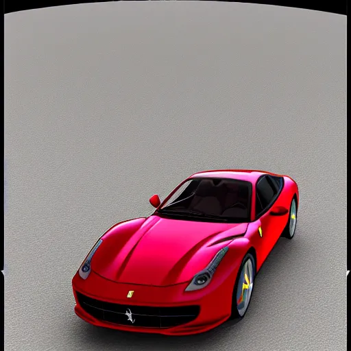 Prompt: Ferrari, 3 model, blender