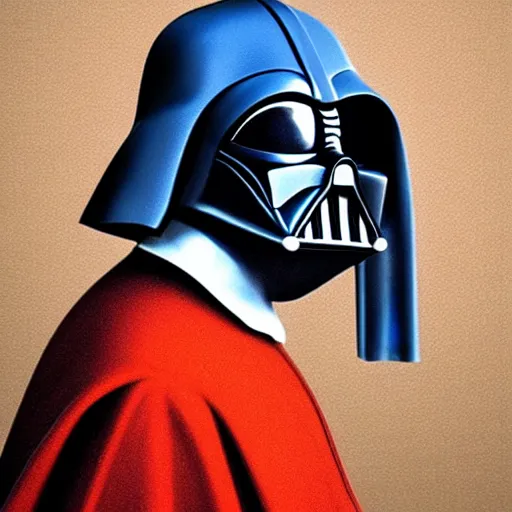 Image similar to Darth Vader with a Pearl Earring by Johannes Vermeer