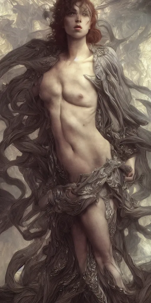 Image similar to dark chrystal, masterpiece by Edgar Maxence and Ross Tran and Michael Whelan, gustav dore, 8k, octane render