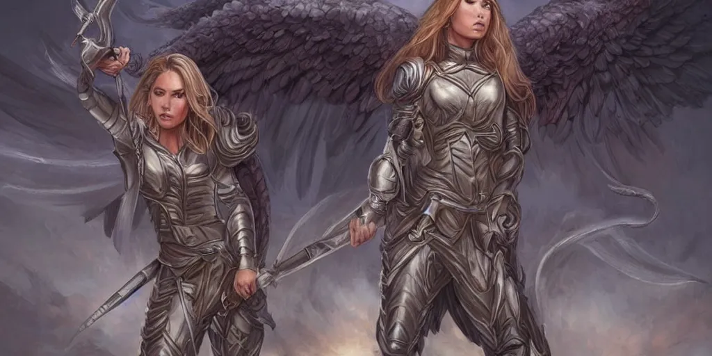 Image similar to female angel warrior by magali villeneuve