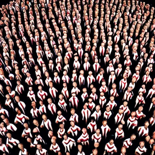 Image similar to hyperrealistic photography of highly detailed where's wally? by caravaggio wiew from above