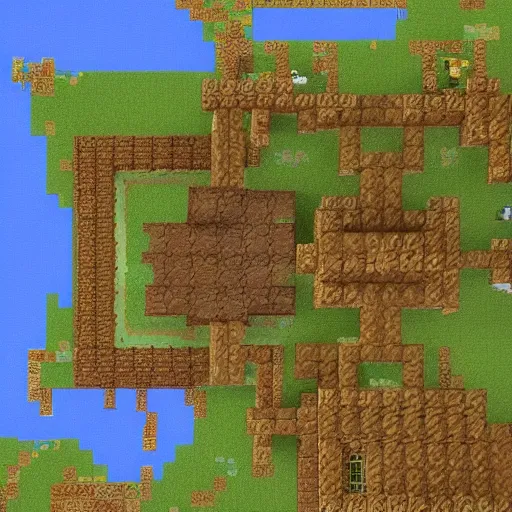 Prompt: a medieval style minecraft map with dragons soaring through the skies