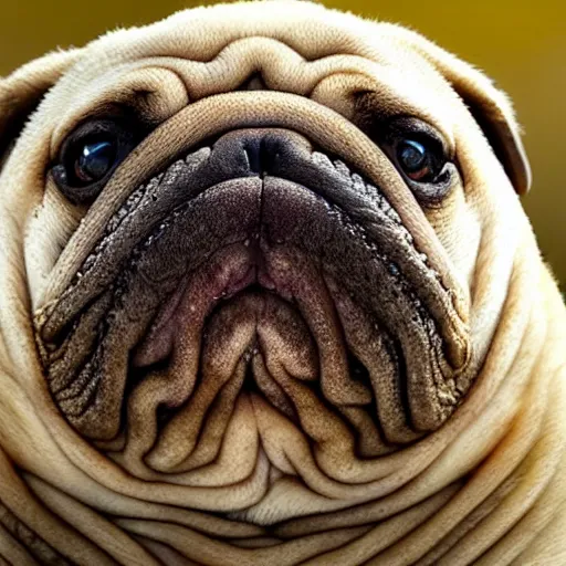 Image similar to a walrus that looks like a pug, national geographic photography