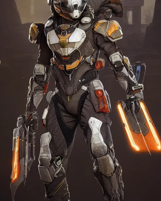 Prompt: Anthem Armor as an Apex Legends character digital illustration portrait design by, Mark Brooks and Brad Kunkle detailed, gorgeous lighting, wide angle action dynamic portrait