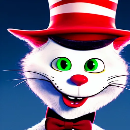 Image similar to bob odenkirk as cat in the hat from the movie cat in the hat. still from movie, 4 k,