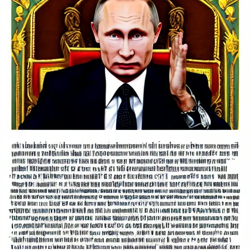 Image similar to vision of ezekiel!!!!! with vladimir putin, portrait