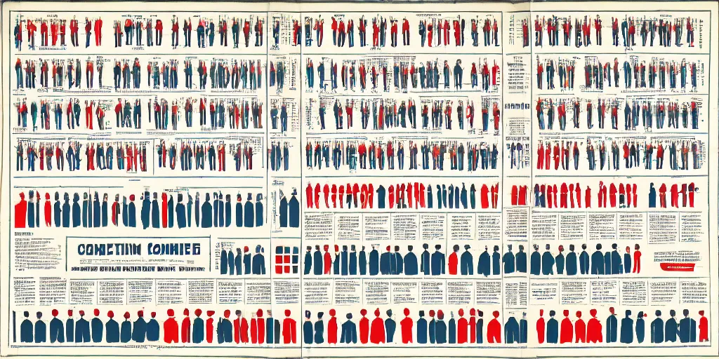 Prompt: british and soviet elections by isotype, organized into 1 chart showing the difference across multiple pages showing the comparison in governing bodies as a hierarchy