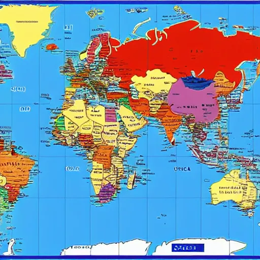 Prompt: world map with labels
