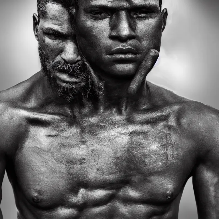 Image similar to surreal spinal ribbed tribal exotic organic face portrait of a beautiful aboriginal man, beautiful detailed intricate insanely detailed BW 3D render digital art, octane render, 8K artistic photography, photorealistic