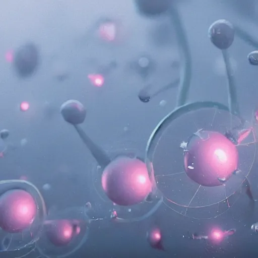 Image similar to Microscopic Air Particles, by Greg Rutkowski, hyperrealistic Full, HD Resolutions, cinematographic, Rendered unreal engine, cinema4D