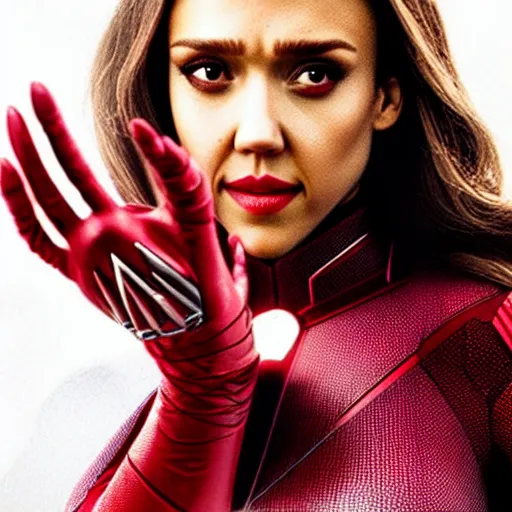 Image similar to Jessica Alba as scarlet witch