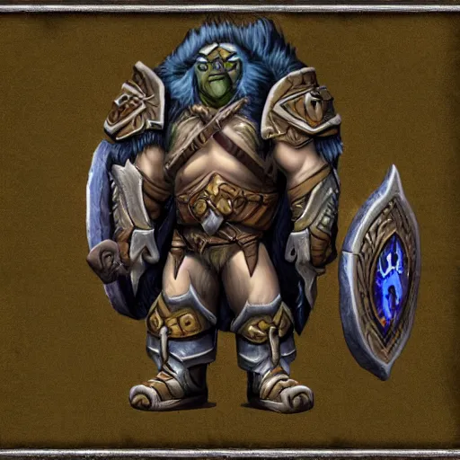 Prompt: orcish wolfrider Warcraft digital art