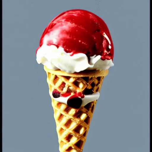 Prompt: freddy kruger sweetheart ice cream on a stick, realistic photography, high detailed