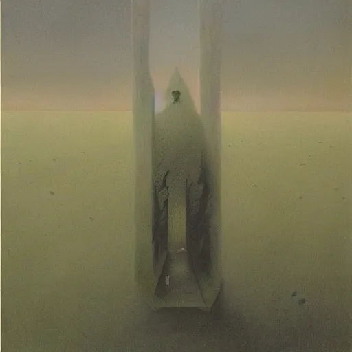 Image similar to after the war by Zdzisław Beksiński