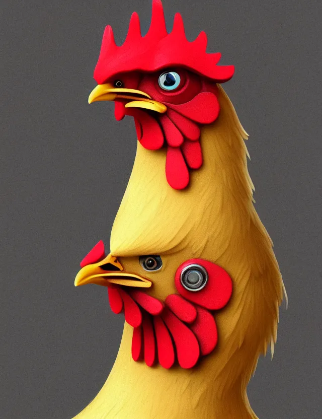 A Chicken headed humanoid Animatron - OpenDream