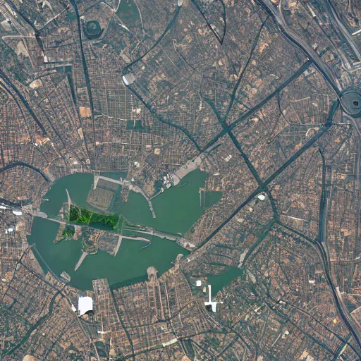 Prompt: satellite view of milan