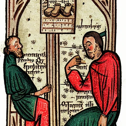 Image similar to illustration of a medieval magazine about salt