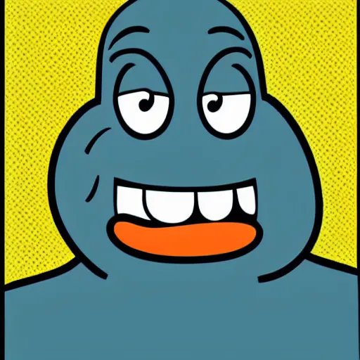 Prompt: handsome man, handsome squidward, big smile, hero, strong chin, handsome, pop art