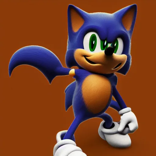 Image similar to a original sonic character based off of a brown pitbull, renaissance painting, digital art, furry, elegant, brown fur, pitbull, bulky, sonic oc, sonic forces style