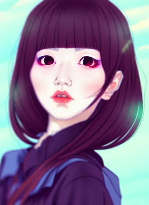 Prompt: ulzzang korean girl portrait, ilya kuvshinov, anime, pixiv top monthly, trending on artstation, cinematic, danbooru, zerochan art, kyoto animation