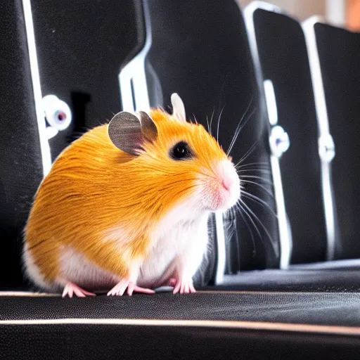 Image similar to photo of the cinema screen, a movie about hamsters, unedited, dark, sharp focus, 8 k