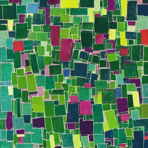 Image similar to shamrock green organic by phyllida barlow. a beautiful collage of a space battle with wild, bright colors.