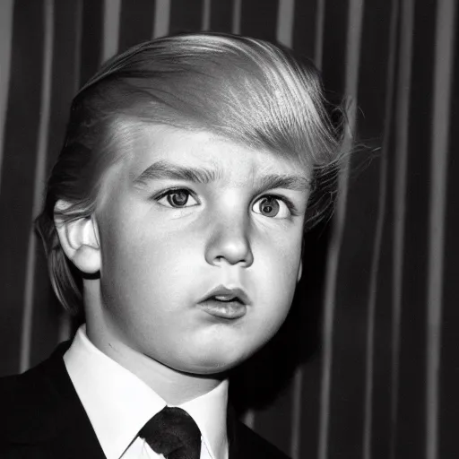 Prompt: photo of young donald trump in new york, black and white, by gilbert weingourt