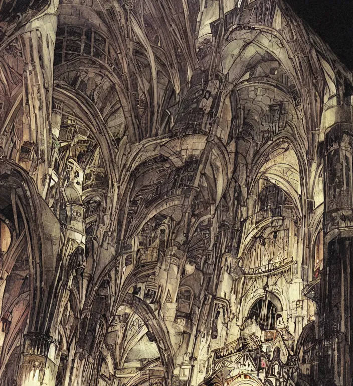 Image similar to underground cathedral by katsuhiro otomo