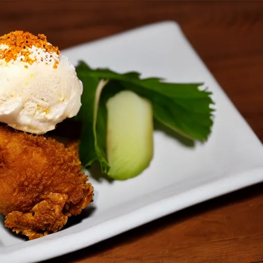 Image similar to fried chicken ice cream