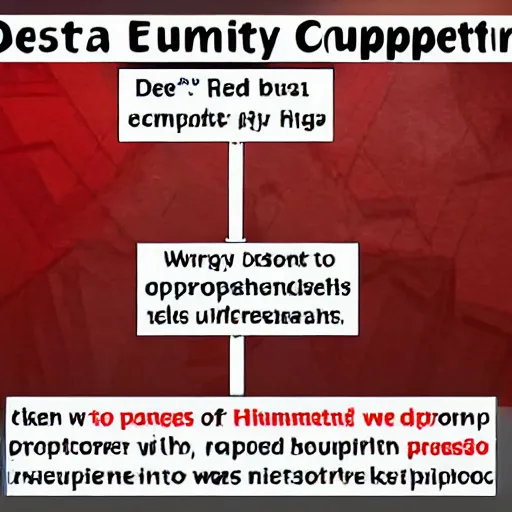 Image similar to de humanity corrupting, with red / black