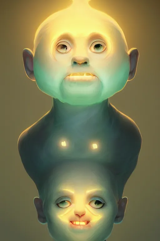 Prompt: super cute Bioluminescent an exhausted deity character concept, single head, no double head, soft light, soft mood, realistic body features and face, illustration, painting oil on canvas by Elena Zhurikhina and Goro Fujita and Charlie Bowater, octane render trending on artstation, 4k, 8k, HD